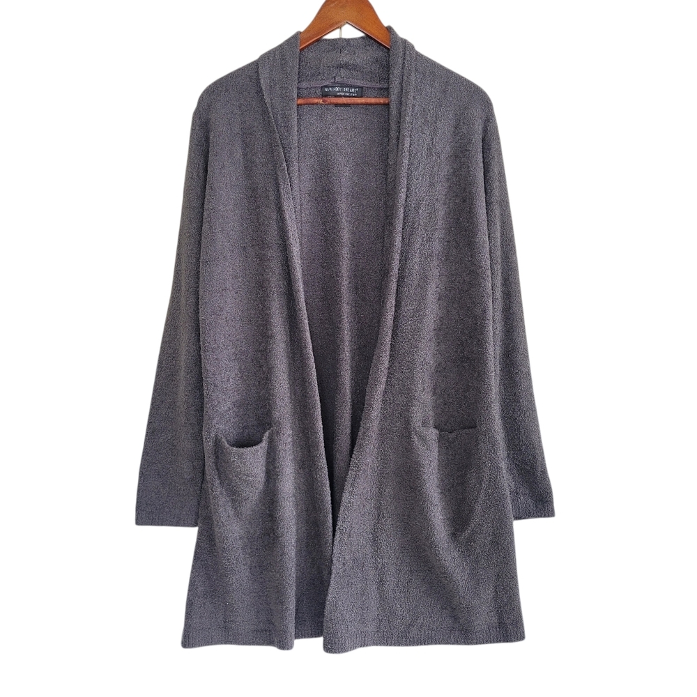 Barefoot Dreams Bamboo Chic Lite Long Comfy Cardigan Taupe Womens Small